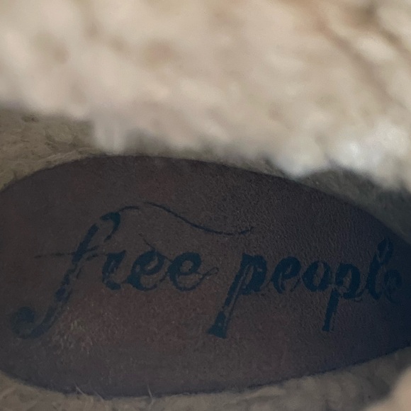 Free People Vegan Blake Heeled Tall Boots faux leather Sherpa shearling boho 41 - Picture 6 of 15